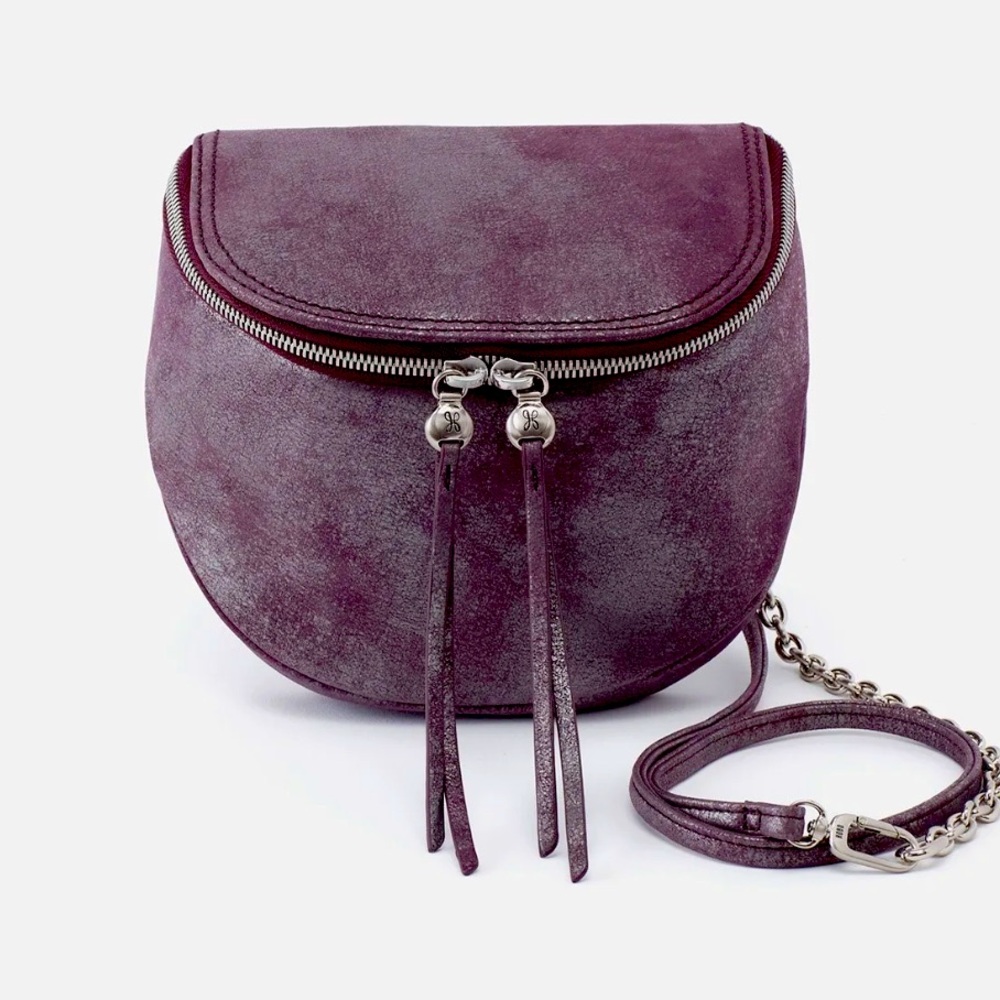 ✨Sold✨Hobo International Foster Suede Crossbody Handbag in Plum Graphite NWOT